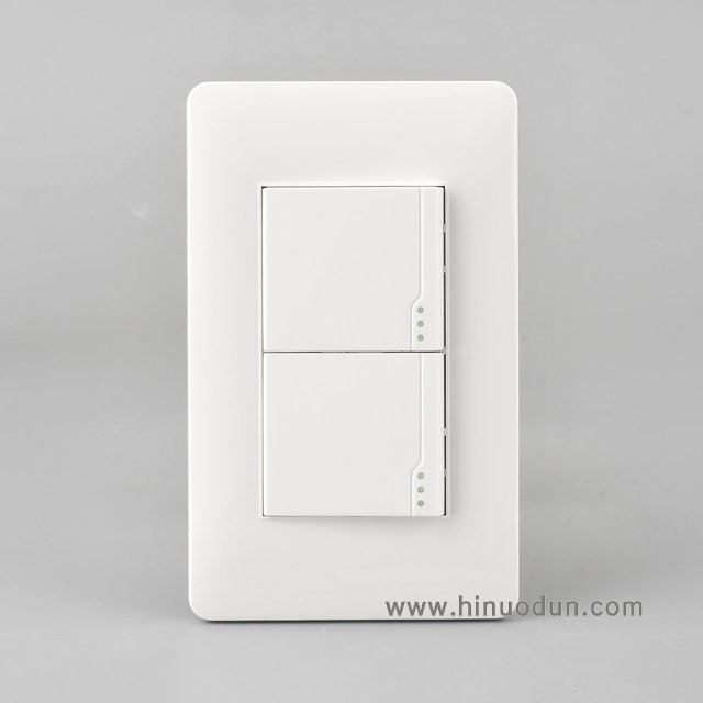 118A-03 white plastic decor single push button switch