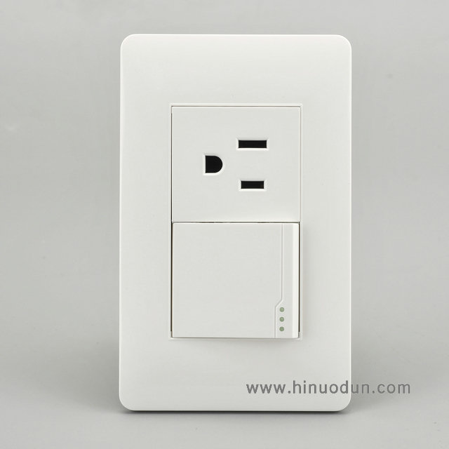 118A-17  1gang switch+1gang outlet